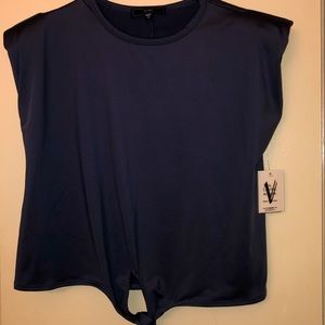 Vibe Sportswear: Navy blue sleeveless tee
